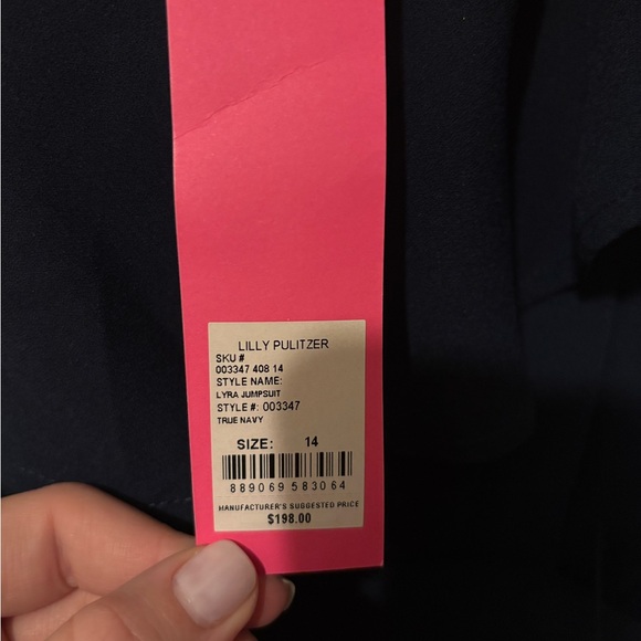 Elegant Navy One-Shoulder Jumpsuit - Picture 9 of 10